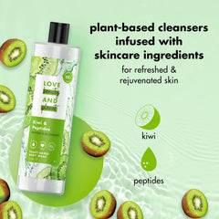 Vegan symbol and Love Beauty and Planet bottle denote cruelty-free routine.