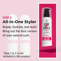 Cream in hand ready for quick, non-sticky styling with Love Ur Curls