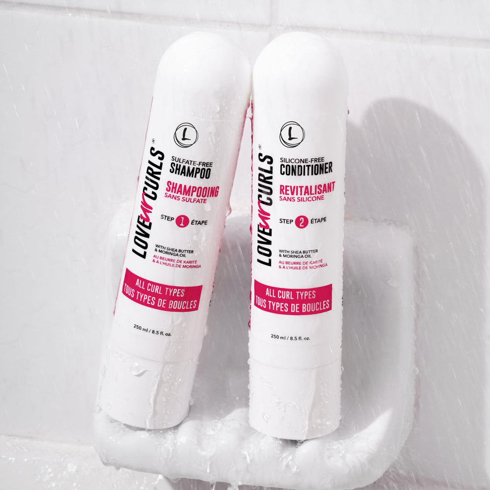 Love Ur Curls conditioner bottle ready to nourish hydrated curls