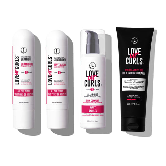 Love Ur Curls Gentle Shampoo bottle for mild cleansing that respects curl texture