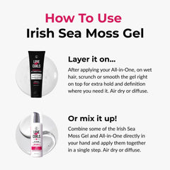 Love Ur Curls Irish Sea Moss Hair Gel compact packaging ideal for travel.