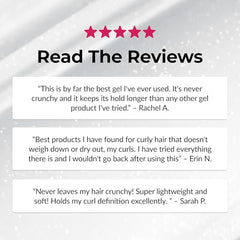 Love Ur Curls Irish Sea Moss Hair Gel finish leaves soft, residue-free curls.