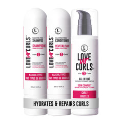 Love Ur Curls shampoo bottle highlights gentle cleansing for curls