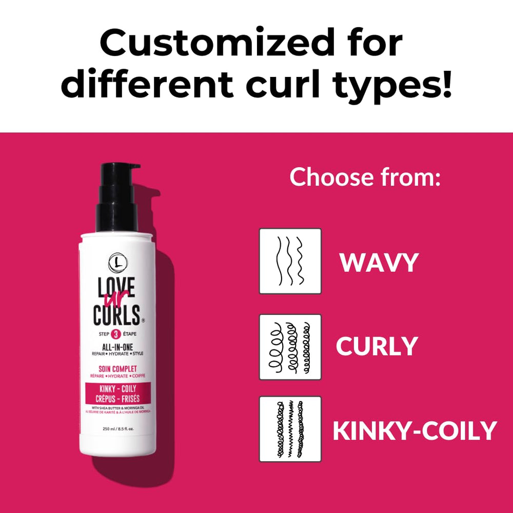 Shea Butter and Moringa Oil nourish and brighten Love Ur Curls formula
