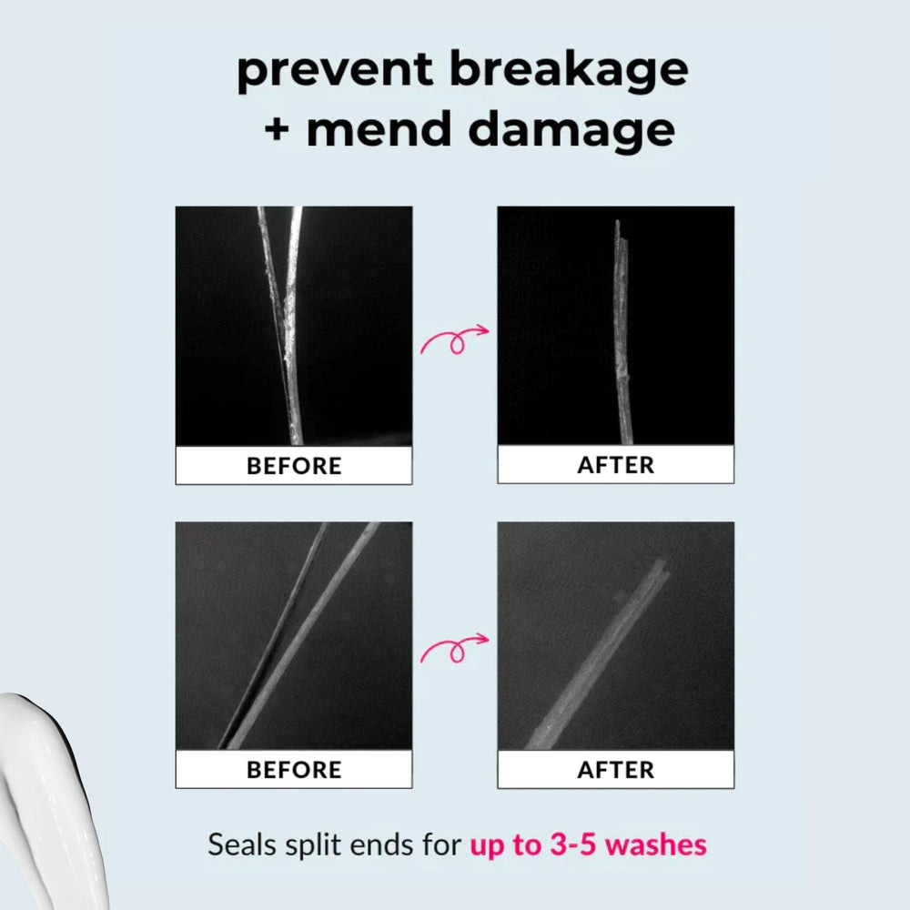 Love Ur Curls Split End Mender packaging closeup highlights vegan, cruelty-free formula