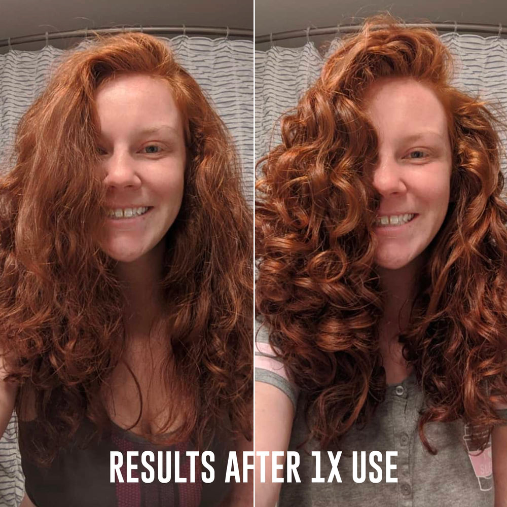 Love Ur Curls styling cream spreading for defined, crunch-free curls