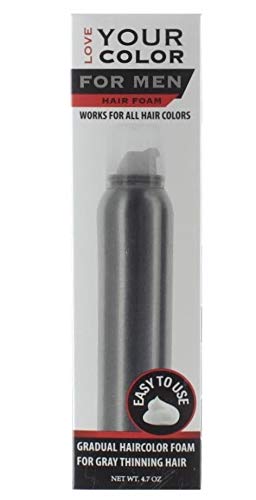 Love Your Color foam application showing gradual gray coverage.