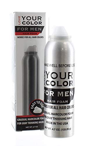 Love Your Color foam dispenser close-up highlighting ammonia-free formula for daily use.