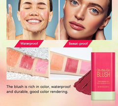 Lovelycat red blush stick twist highlights portable packaging for travel touch-ups.