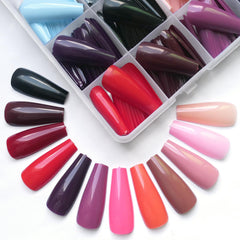 LoveOurHome waterproof coffin nails colors stay vibrant and chip-resistant.