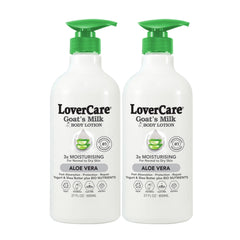 Lovercare Goat Milk Body Lotion pack of 2 bottles for daily moisturization