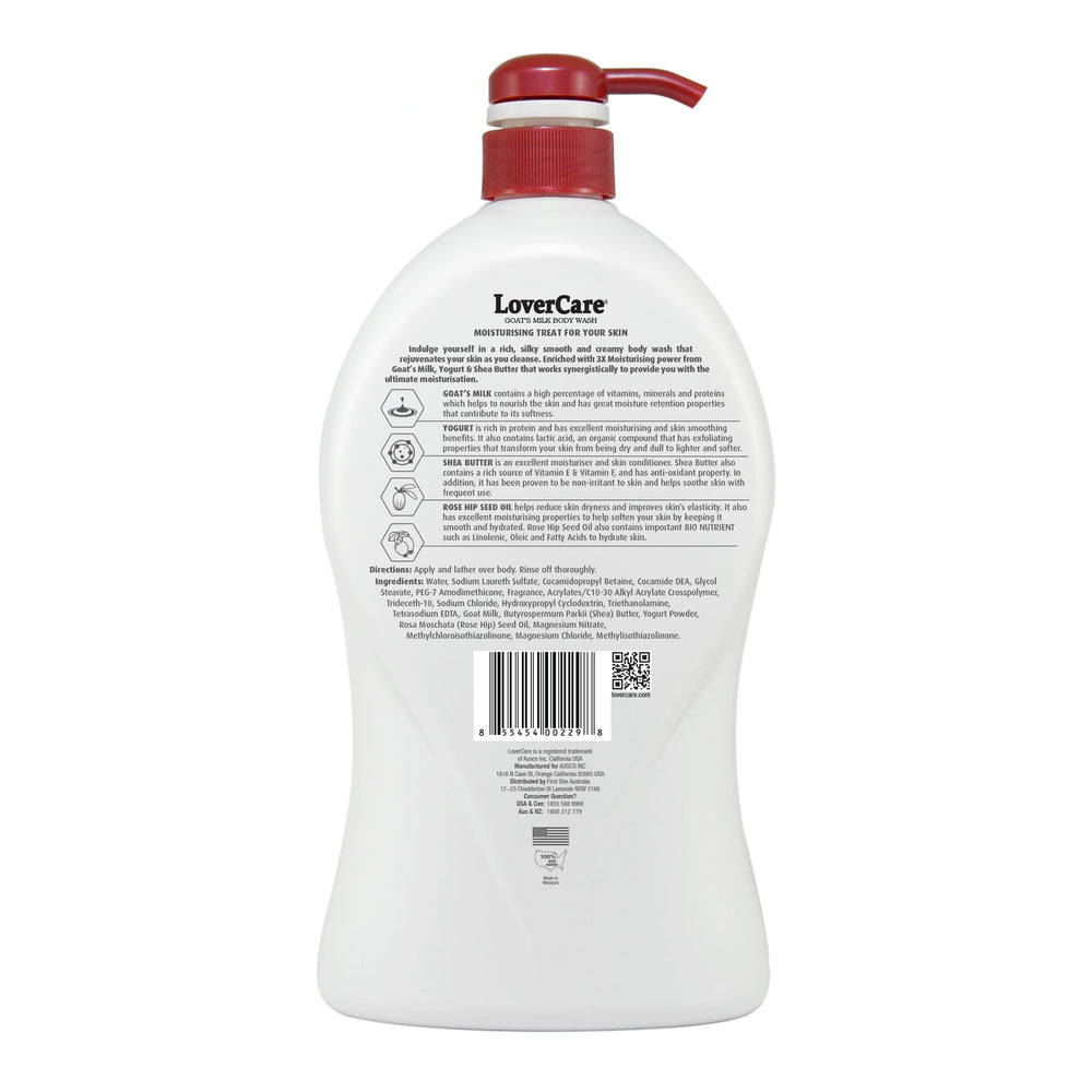 Lover's Care paraben-free label signals gentle formula for sensitive skin.