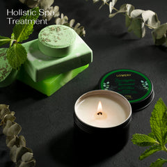 Lovery Eucalyptus Spearmint Bath Oil nourishes skin with essential oils