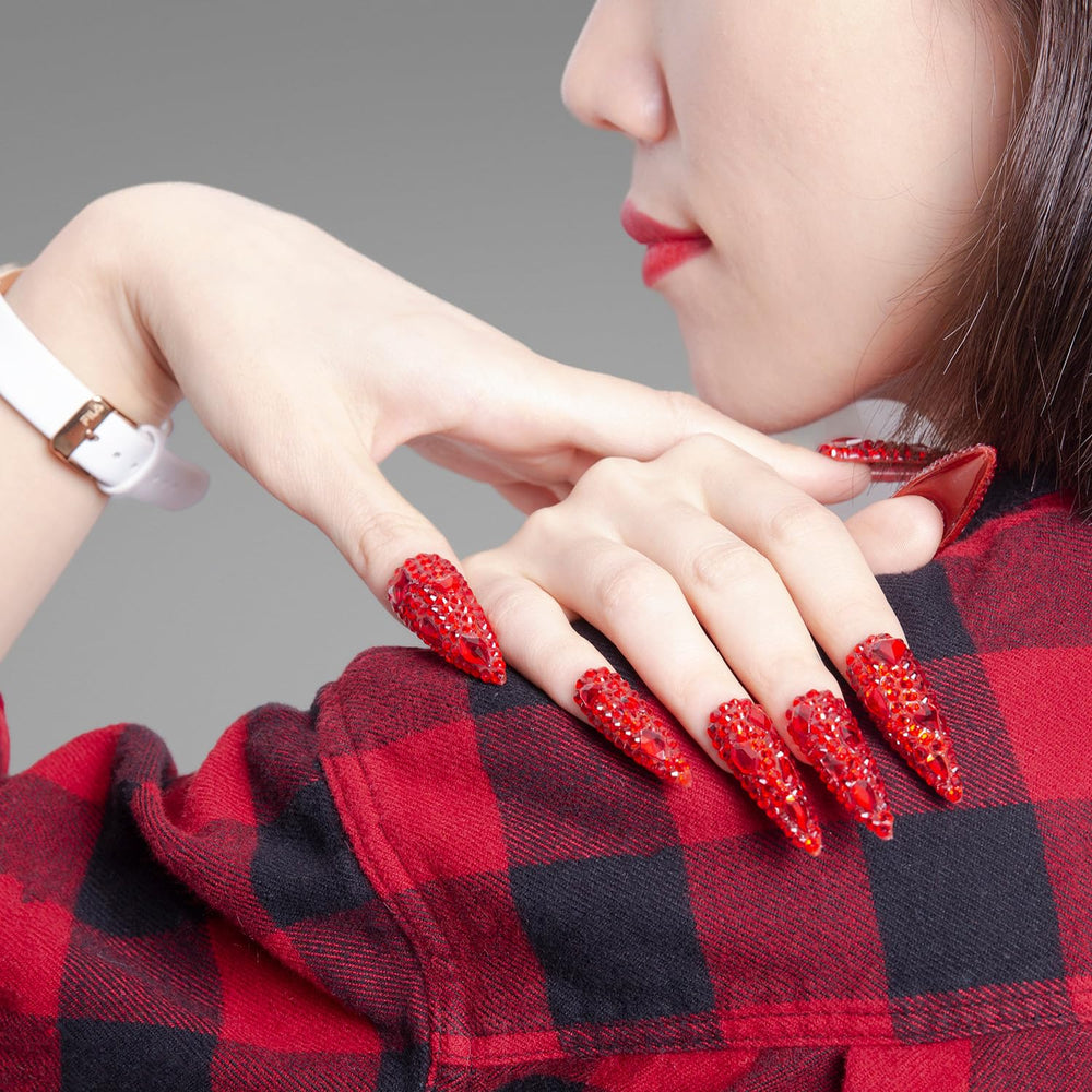 LOVFUL red press-on nails offer easy, reusable fashion confidence.