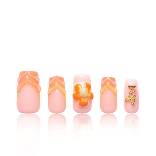 LOVFUL Tropical Fantasy nails packaging shows reusable eco-friendly design for easy storage.