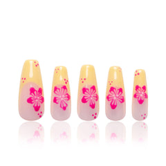 LOVFUL Waikiki Beach nails with full crystals offer lasting shine for at-home manicure.