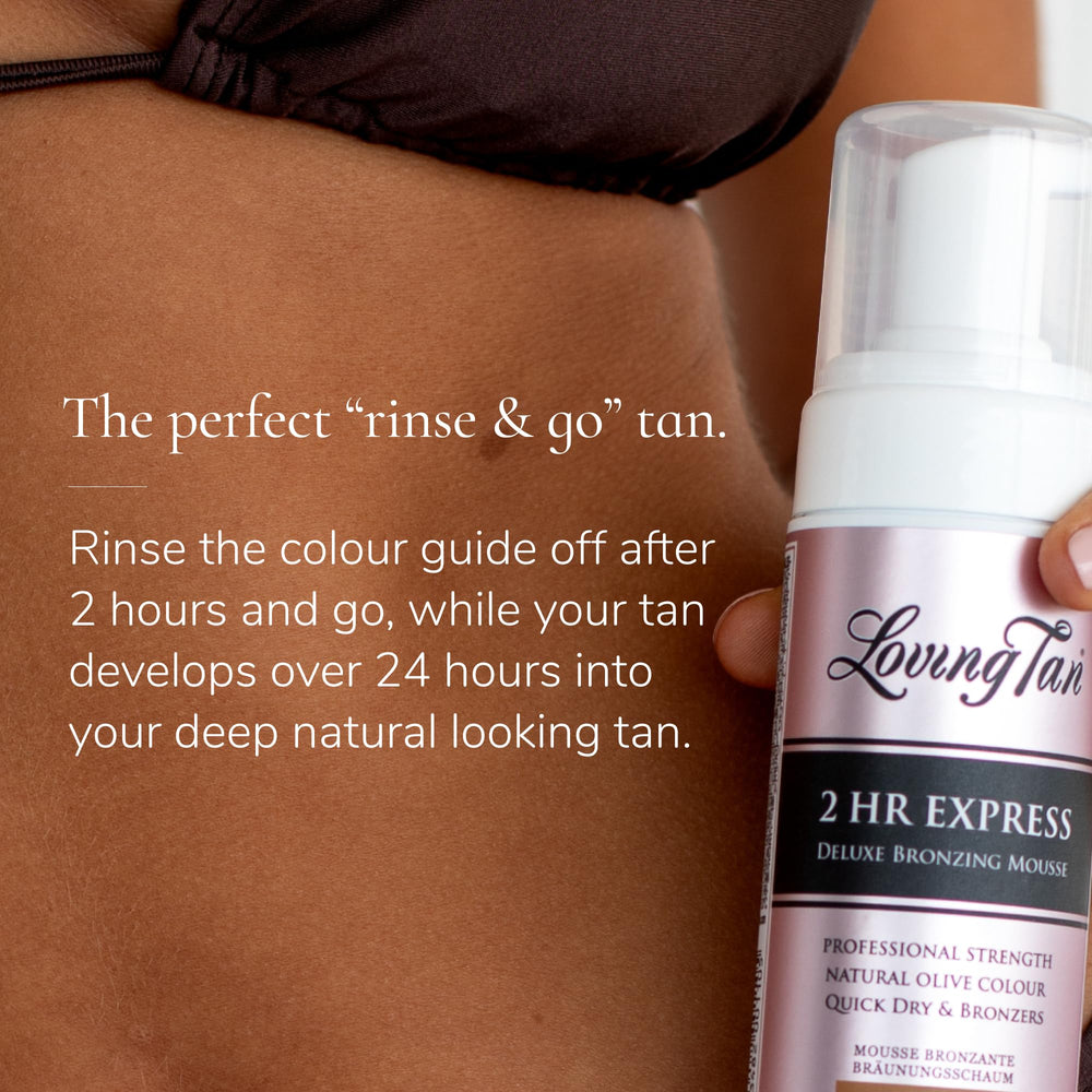 Loving Tan quick-drying formula reduces wait time and fragrance stays pleasant.
