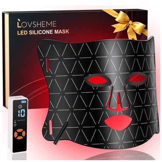 Lovsheme LED Face Mask with three light modes for at home skincare