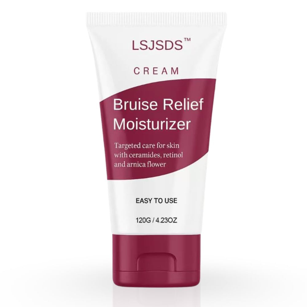 LSJSDS Bruise Cream bottle shows non-greasy moisturizing for arms and legs.