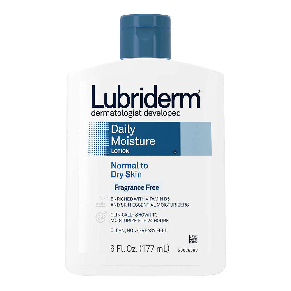Fragrance free Lubriderm packaging box ready for daily use