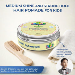 LUCCI'S Baby Hair Gel plant-based formula featuring coconut oil and olive oil.