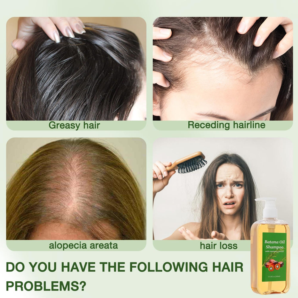 Close-up shows rosemary infusion and batana oil in Lucift formula.