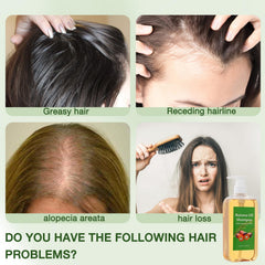 Close-up shows rosemary infusion and batana oil in Lucift formula.