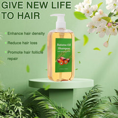 Scalp care moment with Lucift Batana Rosemary Shampoo during massage.