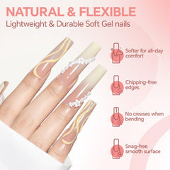 Luckyfairy clear matte finish nails with sophisticated look