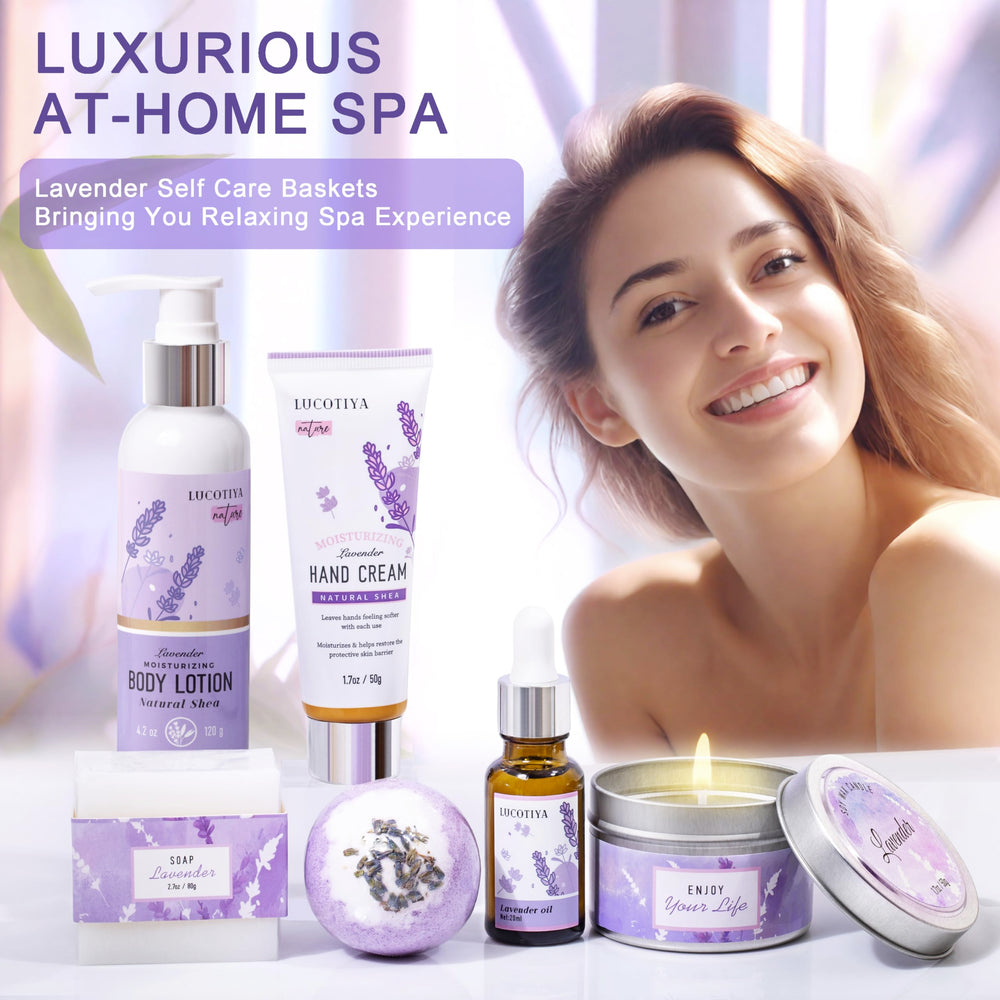 LUCOTIYA Lavender candle, soothing scent for unwinding evenings.