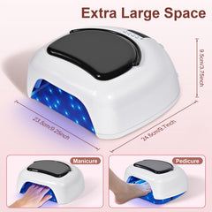 Ludysic nail lamp auto sensor enables hands-free operation during curing.