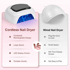Ludysic nail lamp wide space design accommodates hands and feet comfortably.