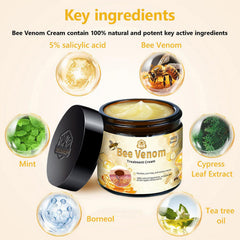 Luhaka Bee Venom Cream texture swatch emphasizing deep hydration.