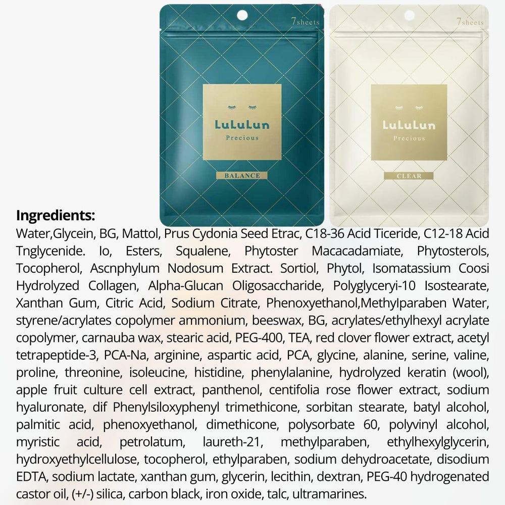 Lululun Precious Duo 14-sheet set ready for a flexible skincare routine.