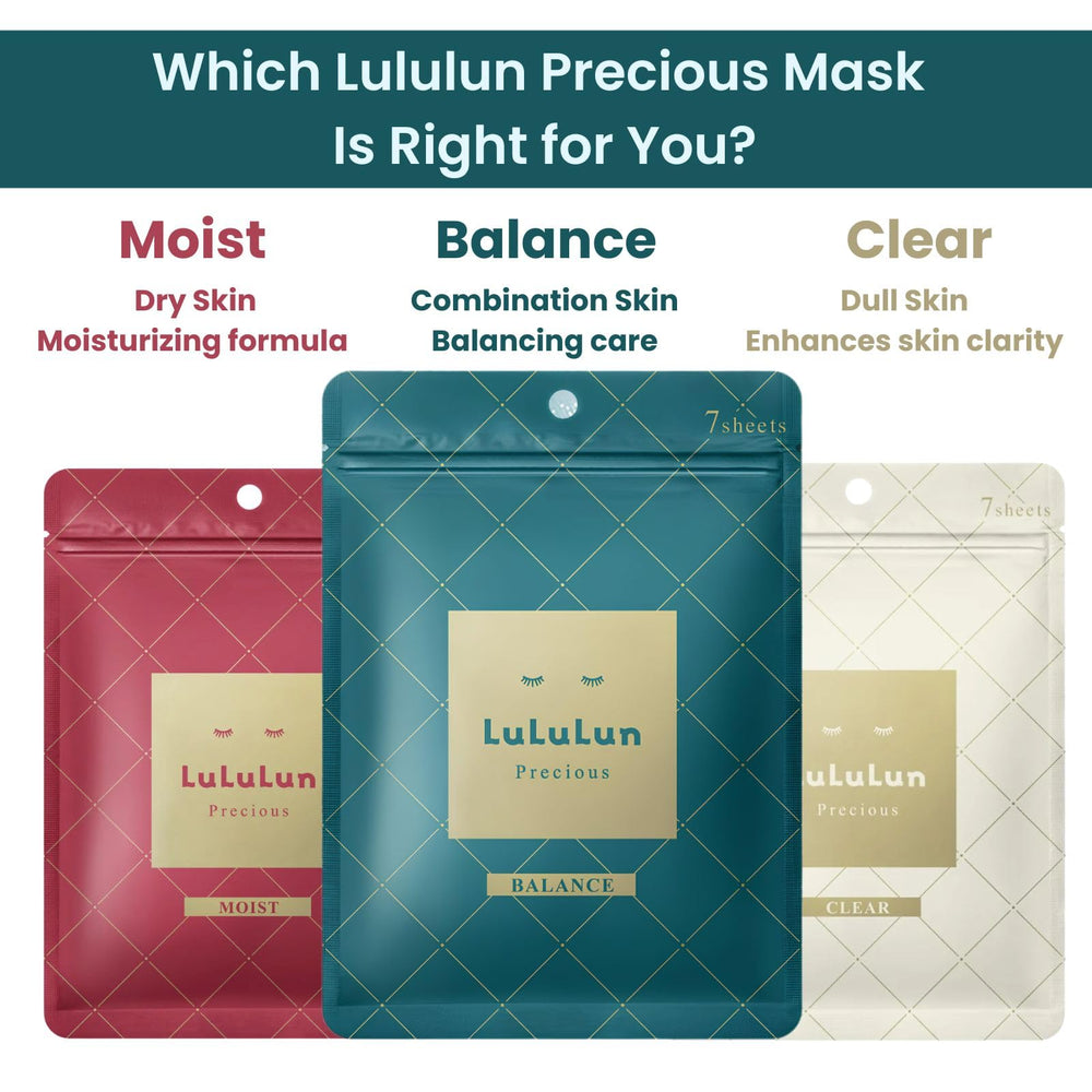 Lululun Precious Duo daily-use mask for year-round hydration and soft skin.