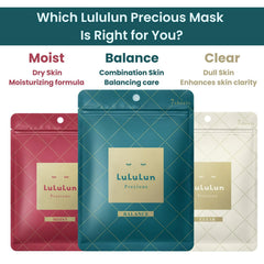 Lululun Precious Duo daily-use mask for year-round hydration and soft skin.