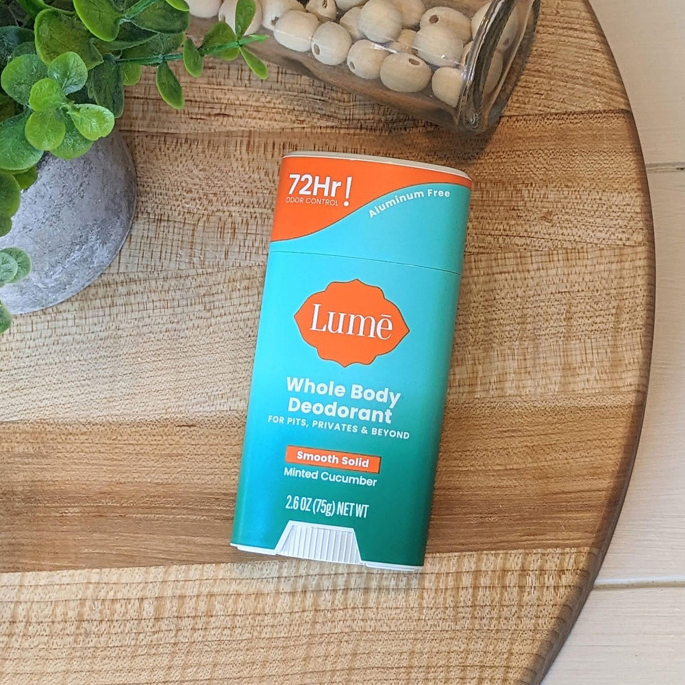 Visual emphasizing Lume's 72-hour odor control claim and long-lasting freshness.