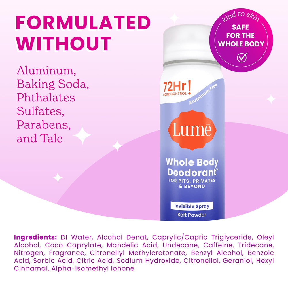Close-up label highlights 72-hour odor-control claim.