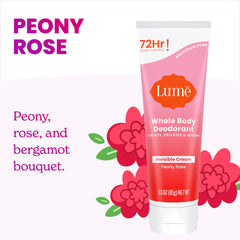 Lume Peony Rose scent close-up highlighting delicate floral notes.