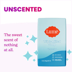 Lume deodorant stick unscented glide for sensitive skin.