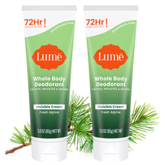 Lume Fresh Alpine cream-tube front view showing all-day odor control.