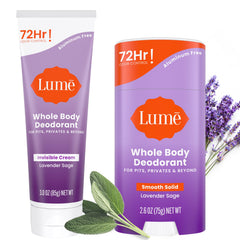 Lume Lavender Sage cream tube ready for smooth, all-day odor control