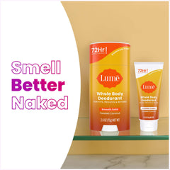 Lume pH-balanced odor-blocking technology highlighted for pre-odor prevention.