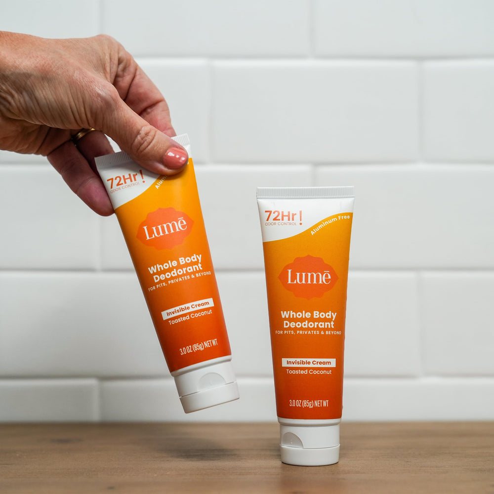 Lume close-up showing smooth texture and skin tone-evening impression.