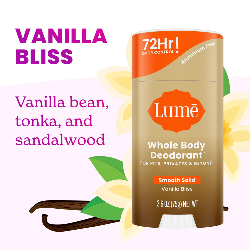 Lume smooth solid stick application underarm demonstrates easy glide.