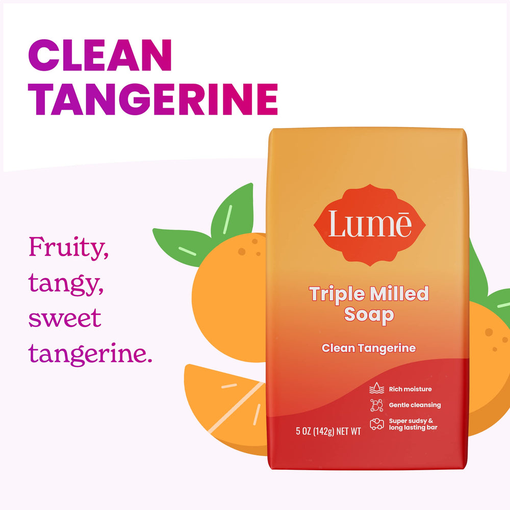 Lume triple milled bar soap gentle cleanse for everyday use