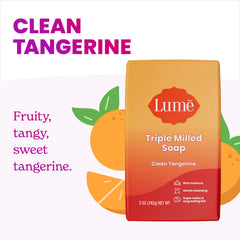 Lume triple milled bar soap gentle cleanse for everyday use