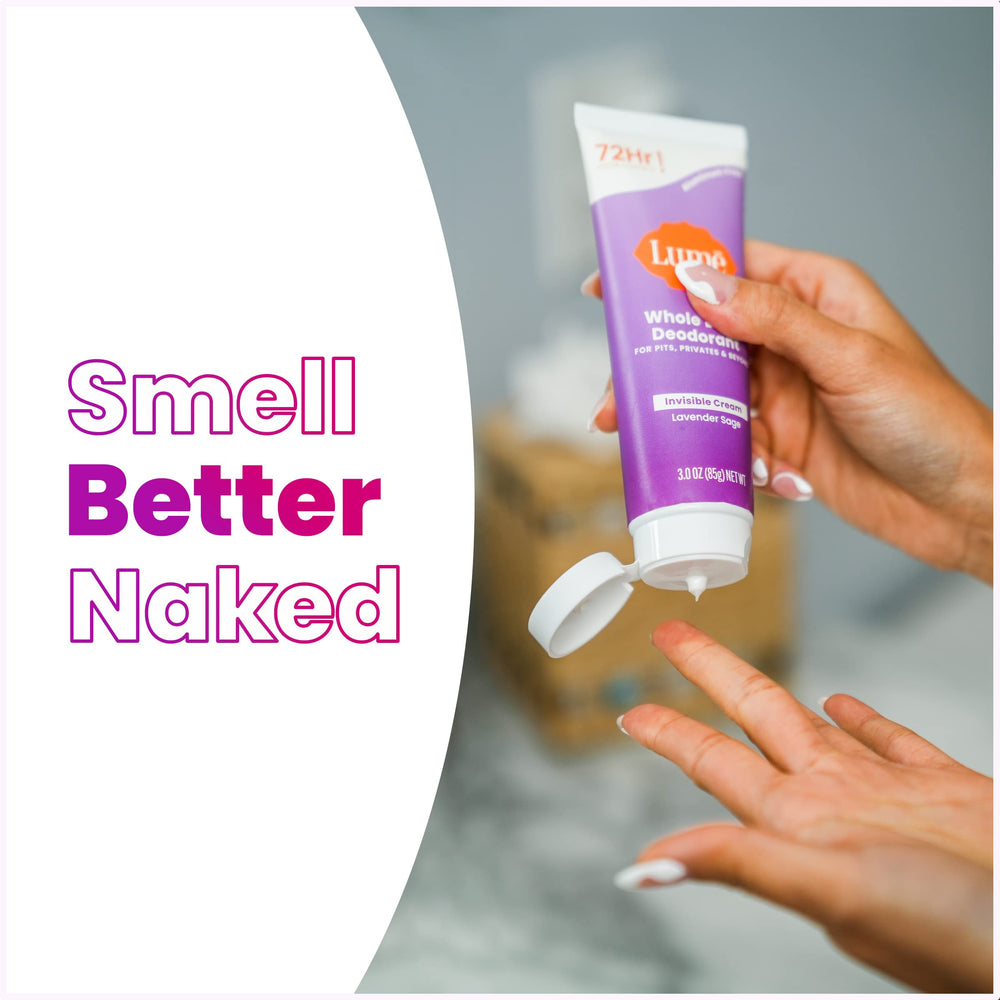 Lume underarm application scene with easy coverage.