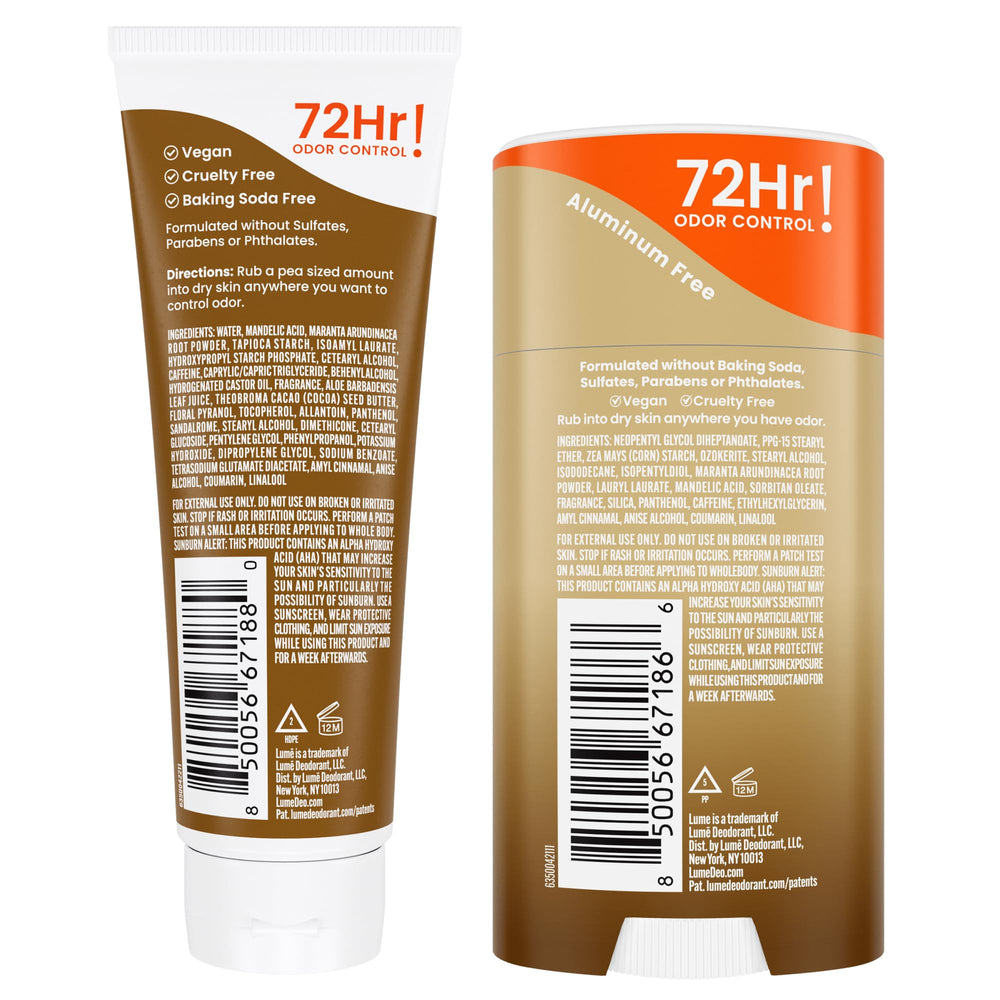 Lume Vanilla Bliss scent profile with vanilla and sandalwood