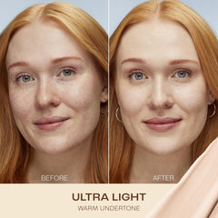 Lumene lightweight foundation pump highlighting easy, breathable coverage.